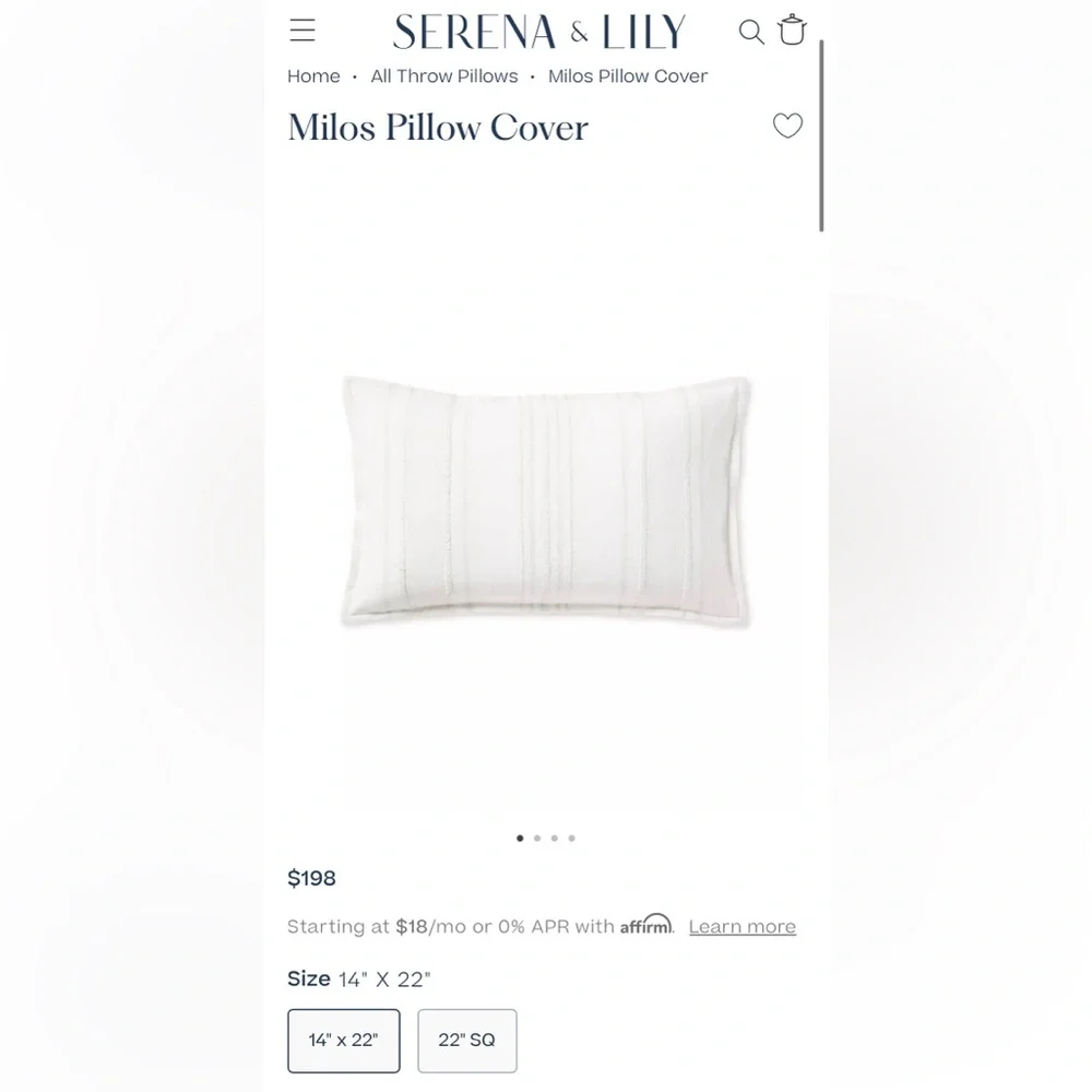 Serena & Lily Milo’s Striped pillow cover
